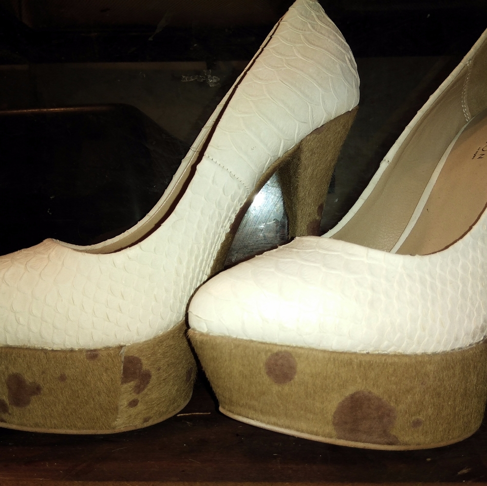 Cow hide heels